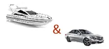 Luchthaventransfer met auto & boot