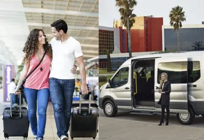 Ontmoeting met een bord op de luchthaven van Marsa Alam