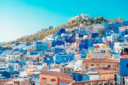 Blauw Chefchaouen in Marokko
