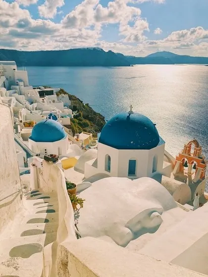 Lente op Santorini, Griekenland